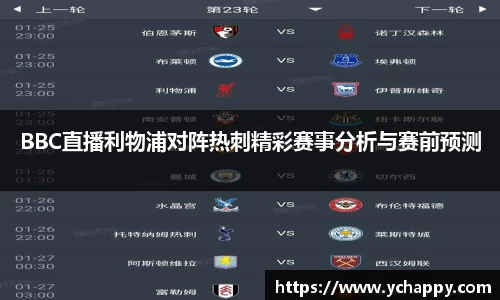 BBC直播利物浦对阵热刺精彩赛事分析与赛前预测